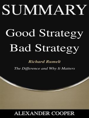 cover image of Summary of Good Strategy Bad Strategy